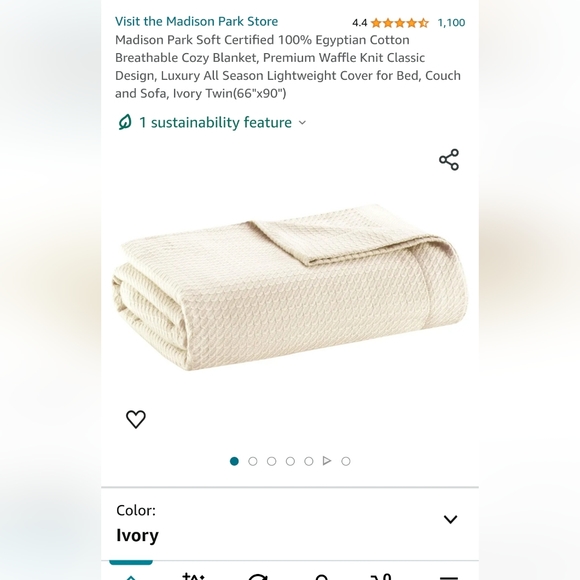 Madison Park cozy blanket (twin) - Picture 1 of 4